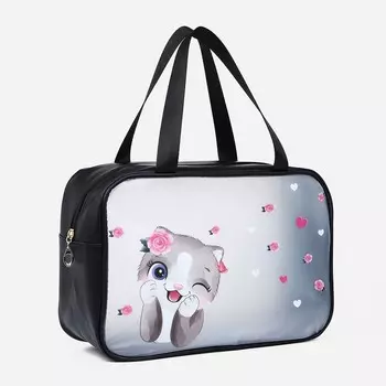 Косметичка на молнии, цвет черный