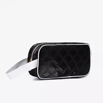 Косметичка дорожная на молнии, с ручкой, цвет черный