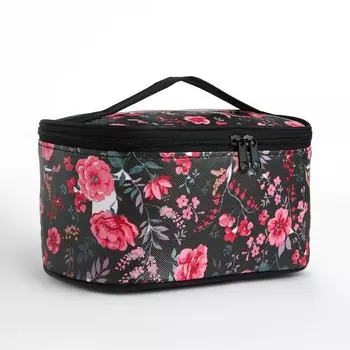 Косметичка на молнии, с ручкой, цвет черный