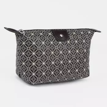 Косметичка на молнии, цвет черный/белый