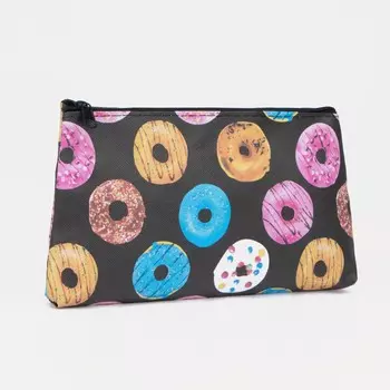 Косметичка на молнии, цвет черный/разноцветный