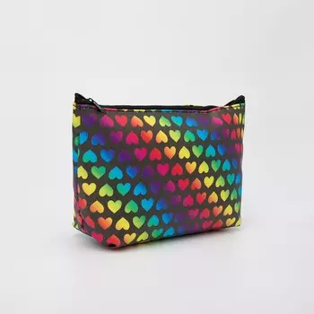 Косметичка на молнии, цвет черный/разноцветный
