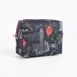 Косметичка дорожная на молнии, цвет черный