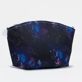 Косметичка на молнии, цвет черный/синий