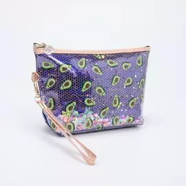 Косметичка на молнии, цвет фиолетовый