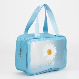 Косметичка на молнии, цвет голубой