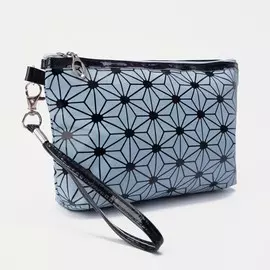 Косметичка на молнии, цвет голубой