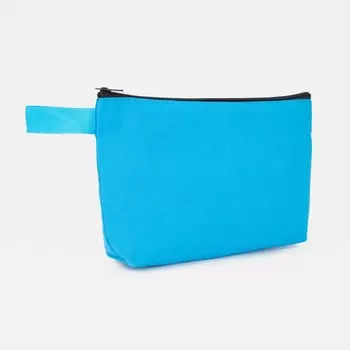 Косметичка на молнии, цвет голубой