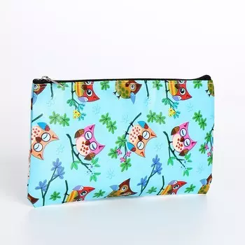 Косметичка на молнии, цвет голубой