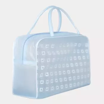 Косметичка на молнии, цвет голубой