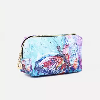 Косметичка на молнии, маленькая, с рисунком