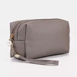 Косметичка на молнии, цвет коричневый