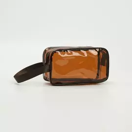 Косметичка на молнии, цвет коричневый