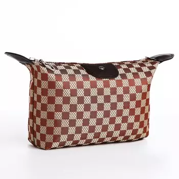 Косметичка на молнии, цвет коричневый