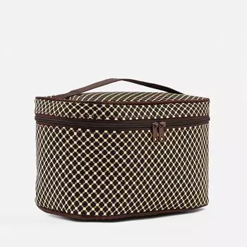 Косметичка на молнии, цвет коричневый