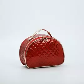 Косметичка на молнии, цвет красный