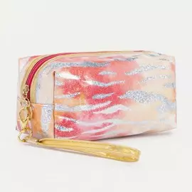 Косметичка на молнии, цвет красный