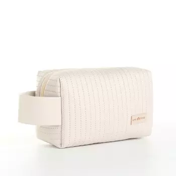 Косметичка на молнии, цвет молочный