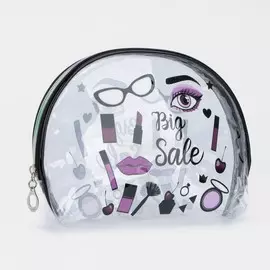 Косметичка на молнии, цвет прозрачный