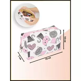 Косметичка на молнии, цвет розовый