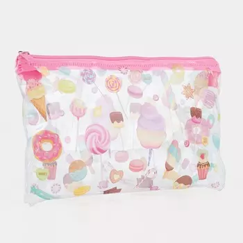 Косметичка на молнии, цвет розовый