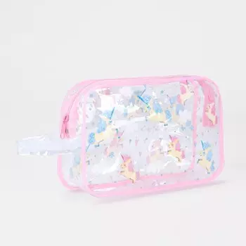 Косметичка на молнии, цвет розовый