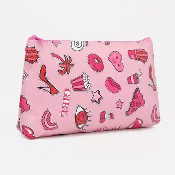 Косметичка на молнии, цвет розовый