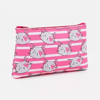 Косметичка на молнии, цвет розовый