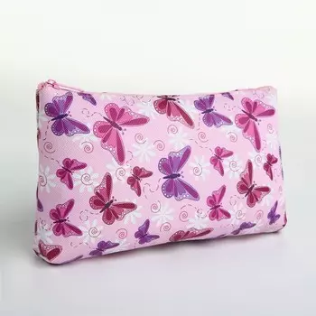 Косметичка на молнии, цвет розовый