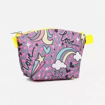 Косметичка на молнии, цвет розовый