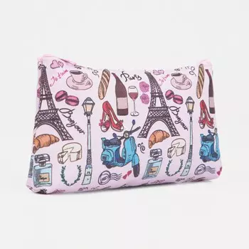 Косметичка на молнии, цвет розовый/разноцветный