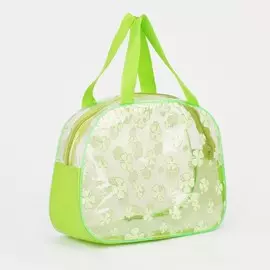 Косметичка на молнии, цвет салатовый