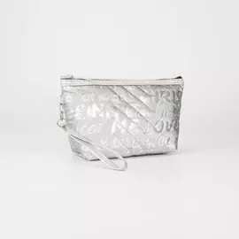 Косметичка на молнии, цвет серебряный