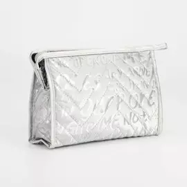 Косметичка на молнии, цвет серебряный