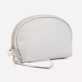 Косметичка на молнии, цвет серый