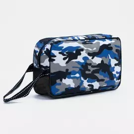 Косметичка на молнии мужская, с ручкой, с принтом