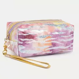 Косметичка на молнии, цвет сиреневый