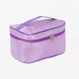 Косметичка на молнии, с ручкой, цвет сиреневый