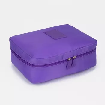 Косметичка - органайзер дорожная на молнии, с карманами, сиреневая