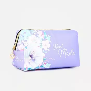 Косметичка дорожная на молнии, цвет сиреневый