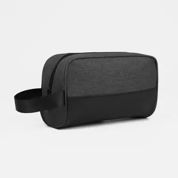 Косметичка на молнии, цвет темно-серый