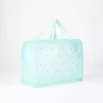 Косметичка на молнии, цвет зеленый