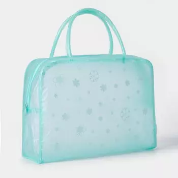 Косметичка на молнии, цвет зеленый