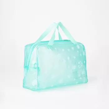 Косметичка на молнии, цвет зеленый