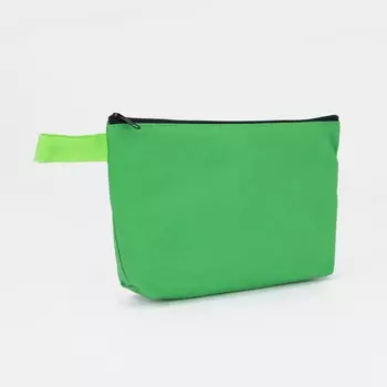 Косметичка на молнии, цвет зеленый