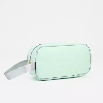 Косметичка на молнии, цвет зеленый