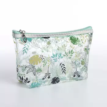 Косметичка на молнии, цвет зеленый