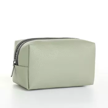 Косметичка на молнии, цвет зеленый