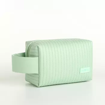 Косметичка на молнии, цвет зеленый