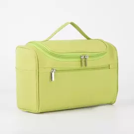 Косметичка на молнии, цвет зелёный